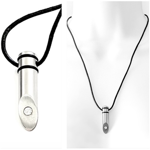 Jewelry - Diamond Bullet Pendant Necklace!